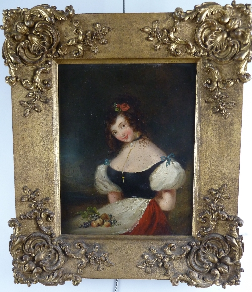 19th Century English School/Portrait of a Young Lady/oil on board, - Image 2 of 2