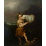 After Bartolome Esteban Murillo (Spanish 1618-1682)/The Infant St John with the Lamb/oil on board,