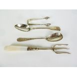 Two silver teaspoons,