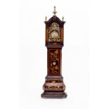 A 19th Century watchstand in the style of an 18th Century Dutch walnut and marquetry longcase clock