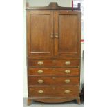 A 19th Century oak linen press,