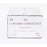 Bordeaux: La Reserve d'Angludet, 2008, Margaux, 6 bottles, in original cardboard box Condition