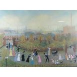 Helen Bradley/A Walk in the Park/signed in pencil/colour print,