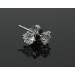 A pair of diamond ear studs,