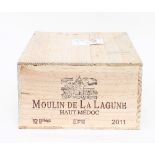 Bordeaux: Moulin de la Lagune, Haut Medoc, 2011, 12 bottles, in original wooden case Condition
