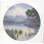 [ARR] Edward Horace Thompson (British 1879-1949)/Loch Landscape/tondo/watercolour,