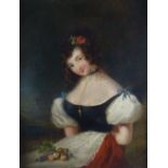 19th Century English School/Portrait of a Young Lady/oil on board,