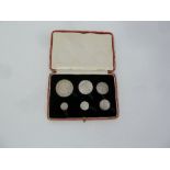 A George V proof set of six coins, 1927 new coinage,