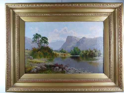 Frederick Clive Newcome (British 1847-1894)/Summer in Borrowdale/signed and inscribed on the - Image 2 of 2