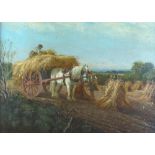 19th Century English School/The Harvest/oil on canvas,