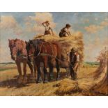 [ARR] Istvan Von Somogyi (1897-1971)/Harvest/signed/oil on canvas, 77cm x 98cm/see illustration