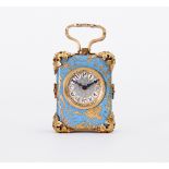 A fine blue enamel and ormolu dressing table clock, Le Roy et Fils, 13 and 15 Palais Royal, Paris,