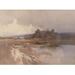 Arthur Tucker (British 1864-1929)/Castle on an Estuary/Highland Loch/a pair/signed/watercolour,