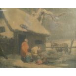 After George Morland/Farmstead/a pair/coloured engraving,