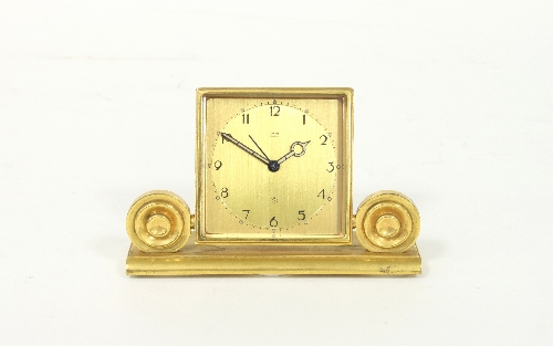 A Jaeger LeCoultre Art Deco two-day alarm clock,
