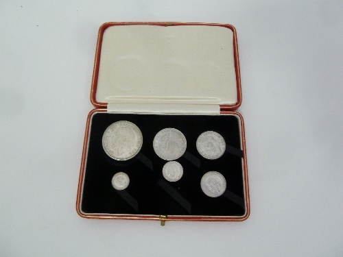 A George V proof set of six coins, 1927 new coinage,