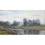 19th Century English School/Country House Near Warwick/oil on canvas,