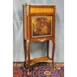 A fine French 19th century kingwood fall front bureau having fine ormolu mounts and hand painted