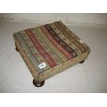 19th Century needlework footstool