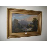 Early 20th Century Oil on Canvas Scottish Landscape signed. W. Morrison in gilt frame 60 cm x 39 cm