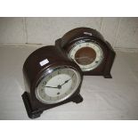 20th Century Enfield mantle clock together with another (2)