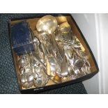 Quantity of Silver Plate Flatware etc. (1 box)