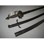 19th Century dress sword together with a bayonet (2)