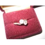 9 carat gold double solitaire ring