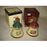 Full Christmas 1998 Bells Whisky Decanter and 1996 Christmas Whisky Decanter (2) (both full)