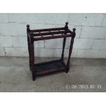 Late 19th century/early 20th Century 8 division umbrella stand 60 cm wide