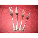 Four silver forks