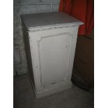 A marble top pedestal top cabinet 79 cm high