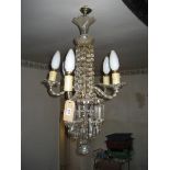 Early 20th Century crystal light fitting