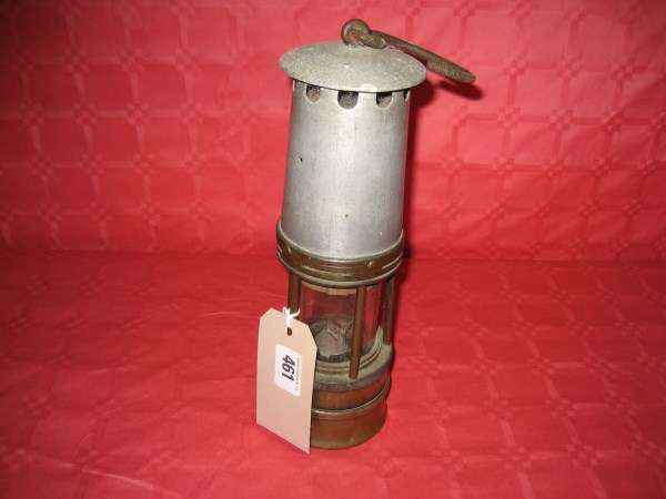 A 20th Century Miner’s lamp stamped A464 17 cm high