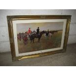 A 20th Century gilt framed hunting print 66 cm x 41 cm