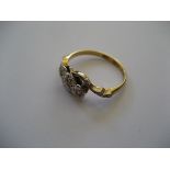 18 Carat Gold Diamond Twist Ring (2.6 g)