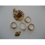 Gold Brooch (AF) contents of 1 bag