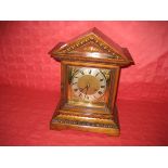 Late 19th Century/Early 20th Century mahogany 8 day clock 38 cm high