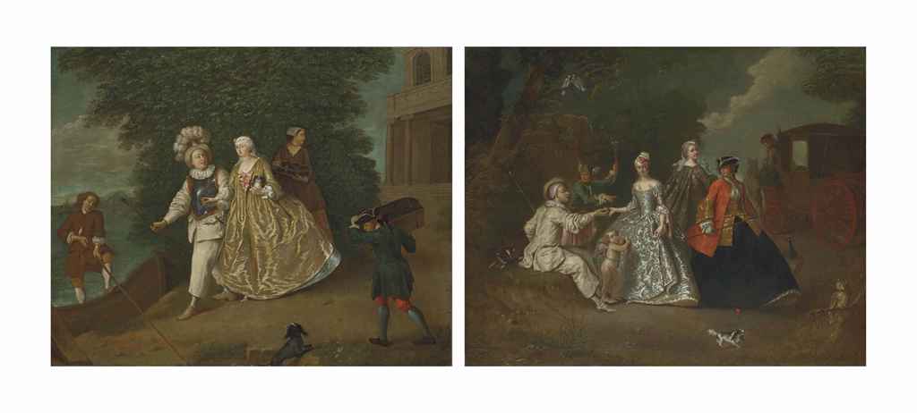 PIERRE-MICHEL LE BOUTEUX (PARIS 1683-1750 LILLE)
 Le Jugement de Pâris; et L'Enlèvement d'Hélène