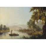 JOHANN JAKOB ULRICH (ANDELFINGEN 1798-1877 ZURICH)
 Le lac des Quatre-Cantons