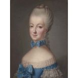 ENTOURAGE DE JOSEPH DUCREUX (NANCY 1735-1802 PARIS)
 Portrait de Marie-Antoinette