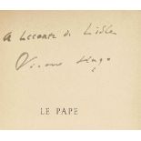 Victor HUGO (1802-1885). Le Pape. Paris: Calmann Lévy, 1878. In-8 (235 x 150 mm). Toile rouge du XXe
