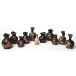 ONZE VASES MINIATURES ATTIQUE A FIGURES ROUGES
GRECE, EPOQUE CLASSIQUE, CIRCA VEME SIECLE AVANT J.C.