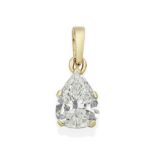 PENDENTIF DIAMANT
Orné d'un diamant de forme poire pesant environ 1.92 carat, monture en or jaune,