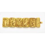 LINE VAUTRIN (1913-1997)
LES FILLES DE ZEUS
Bracelet en bronze doré, vers 1945
Longueur : 19 cm. (7½