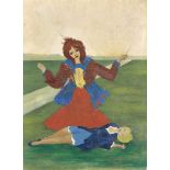 Georges Hugnet (1906-1974)
Sans titre
huile et graphite sur carton d'artiste
32.7 x 23.8 cm.
Peint