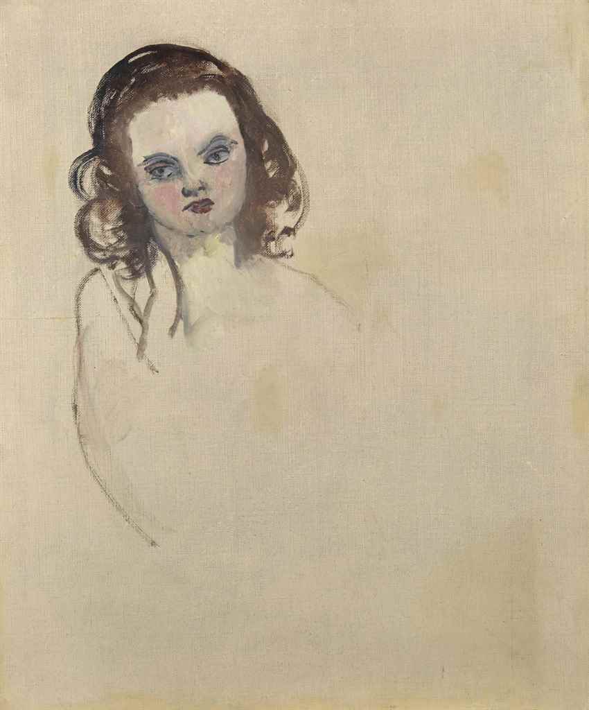 Marie-Laure de Noailles (1902-1970)
Portrait de Myrtille Hugnet
monogrammé et daté '12 Mars 1951' (