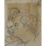 Jean Cocteau (1889-1963)
Portrait de Georges Hugnet
signé, daté et dédicacé 'à mon cher georges Jean