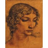 Eugène Zak (Polish, 1884-1926)
 Tete de Femme (recto); Untitled (study of a lady) (verso)