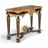 AN ITALIAN PARCEL-GILT AND EBONISED CONSOLE-TABLE
TUSCANY, PROBABLY SECOND HALF 18TH CENTURY
The